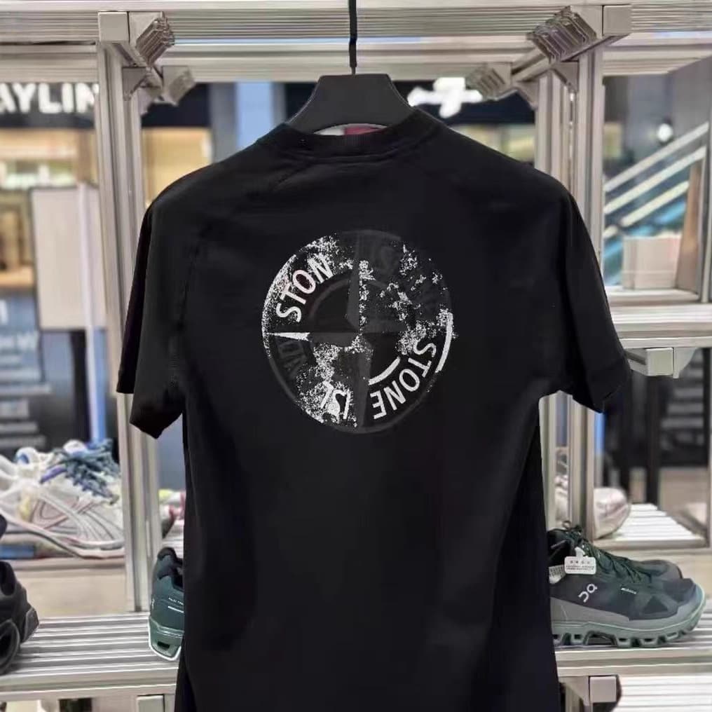 Stneisland Stone SS25 Collapse Compass Reflective Print Logo Crew Neck Short Sleeve Top 2100020 Island