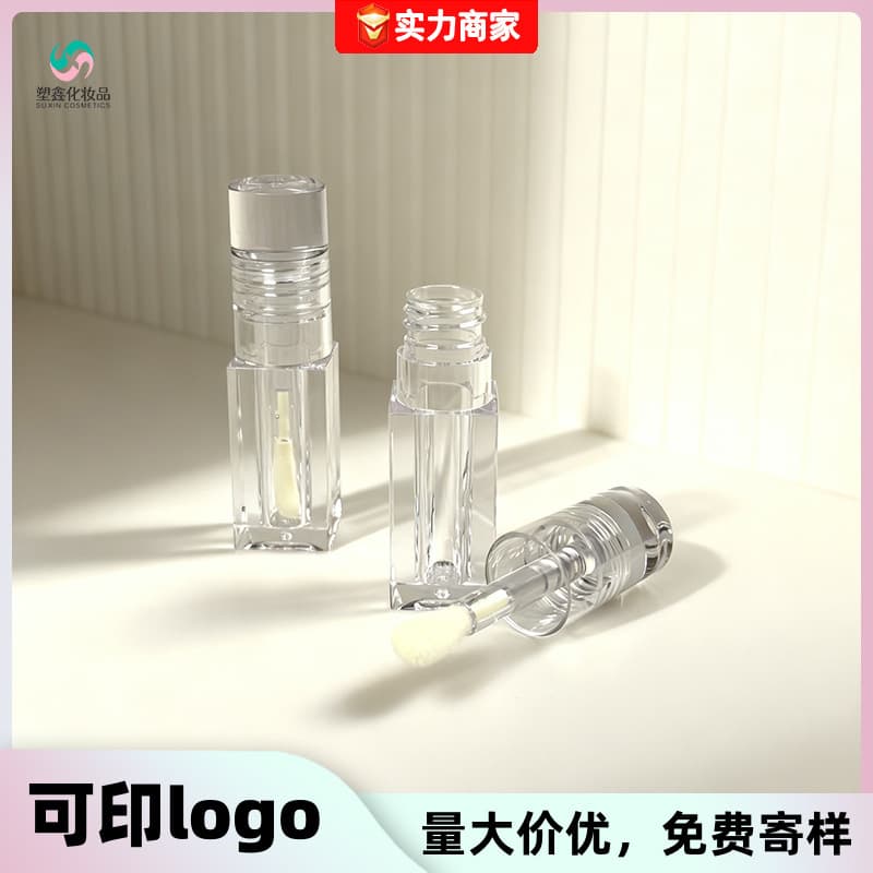 Manufacturer wholesale lip glaze tube packaging material convenient repackaging tube lip oil empty bottle brush head replaceable and logo packaging material wholesale