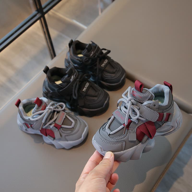 Children's Sports Shoes 2025 Spring/Autumn New Style Soft Sole Student Sneakers for Boys and Girls, Fashionable Dad Shoes Trend
