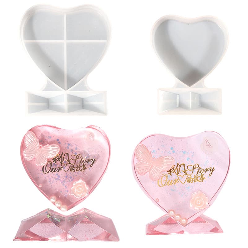 DIY large and small love photo frame silicone mold handmade glue mold photo frame ornaments cross-border hot sale