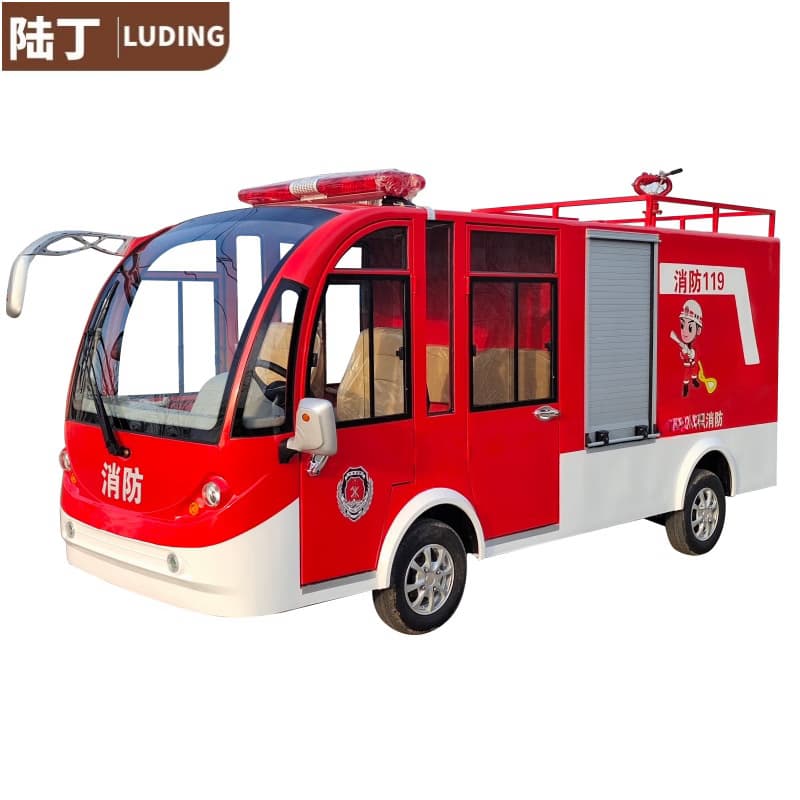 2-5 seat electric fire patrol vehicle, four-wheeled vehicle for residential communities, property management, security, school areas, water spraying and fire extinguishing.