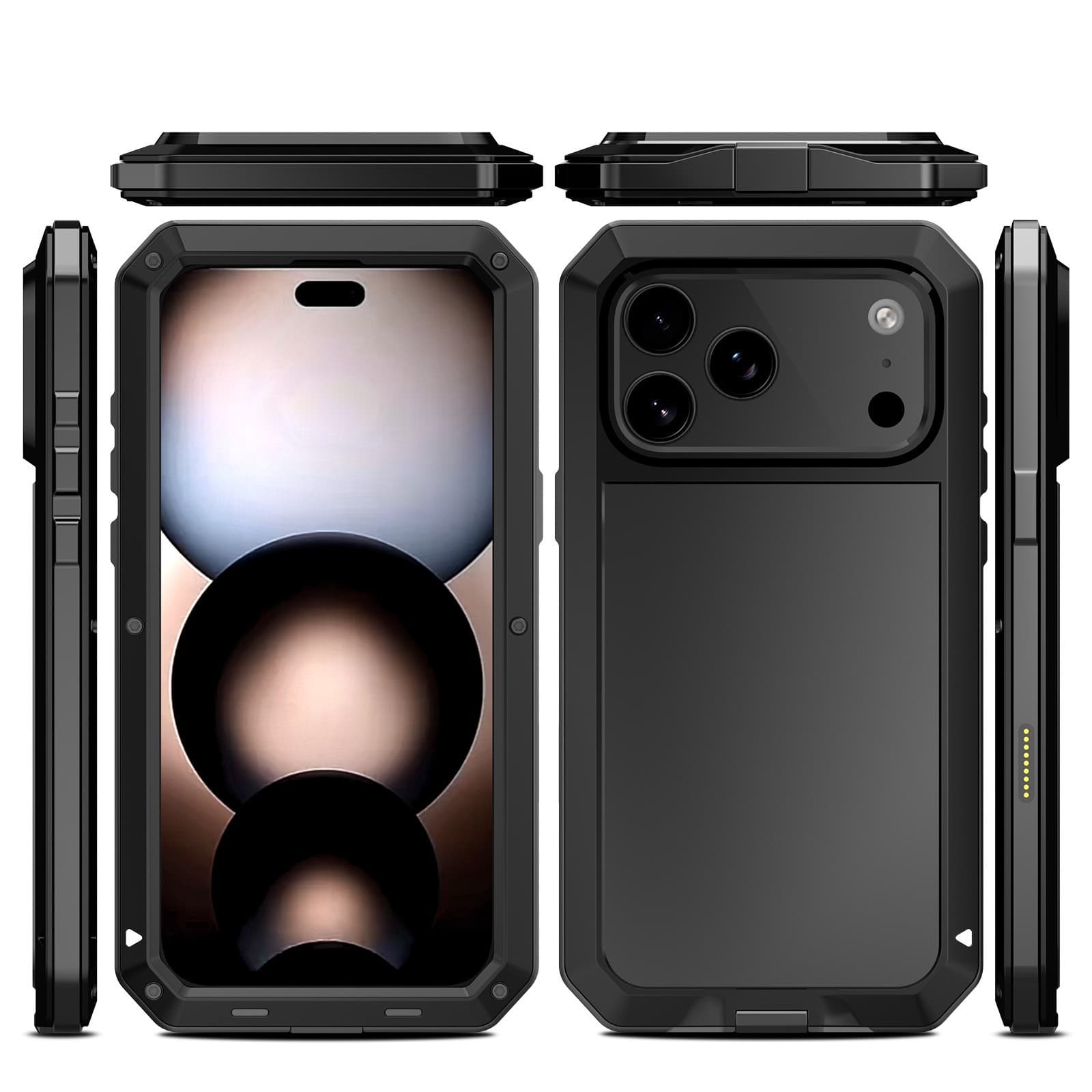 Compatible with Apple 14 Phone Case Metal Tank Rugged iPhone 17 Pro Max Sealed Drop-Proof Dust-Proof Protective Case