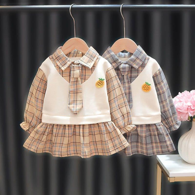 Girls' Skirt Set 2020 New Style, Trendy Children's Vest Baby Girl Dress Autumn Clothing JK School Skirt