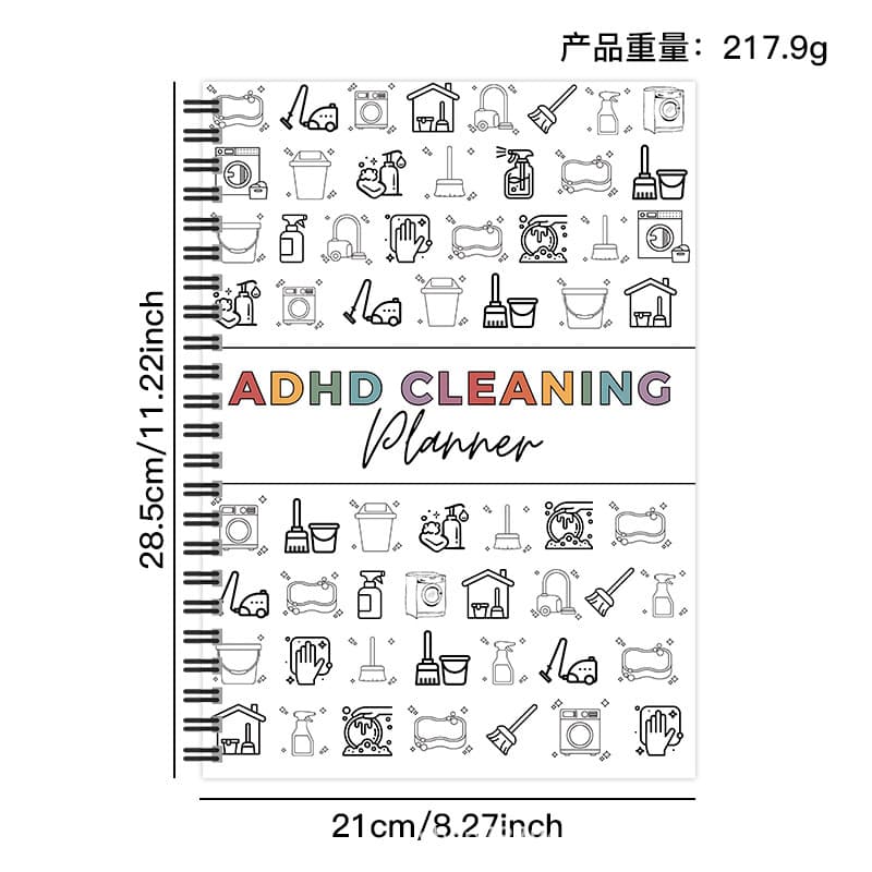 New ADHD Cleaning Household Cleaning Schedule Annual Cleaning List Planner Available in Stock Copperplate Paper Material