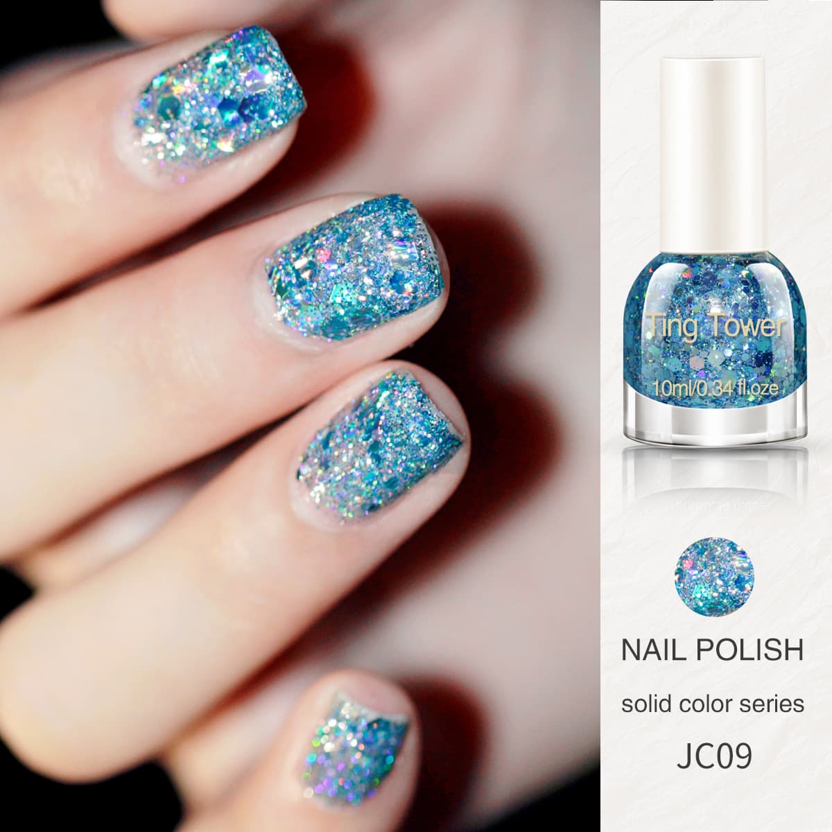 2024 New Nail Polish Large Sequins Long-lasting Quick-drying Cross-border Nail Art Non-peeling Shiny White Shine