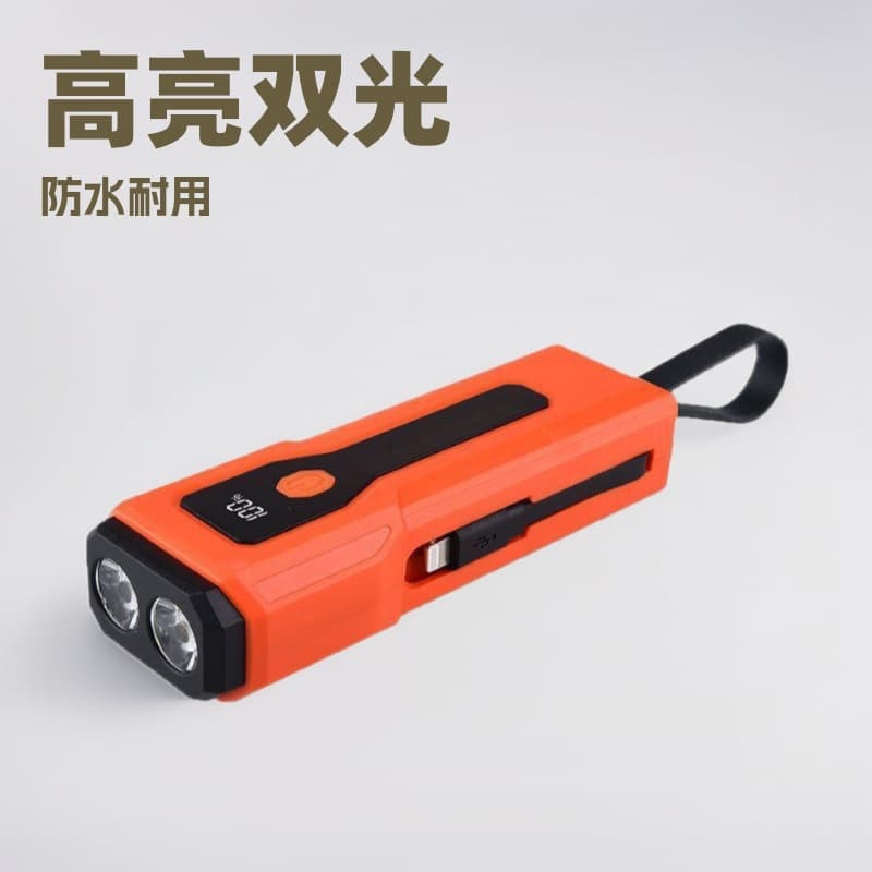 Cross-border new multi-functional strong light flashlight emergency power bank flashlight with side light usb charging portable lighting