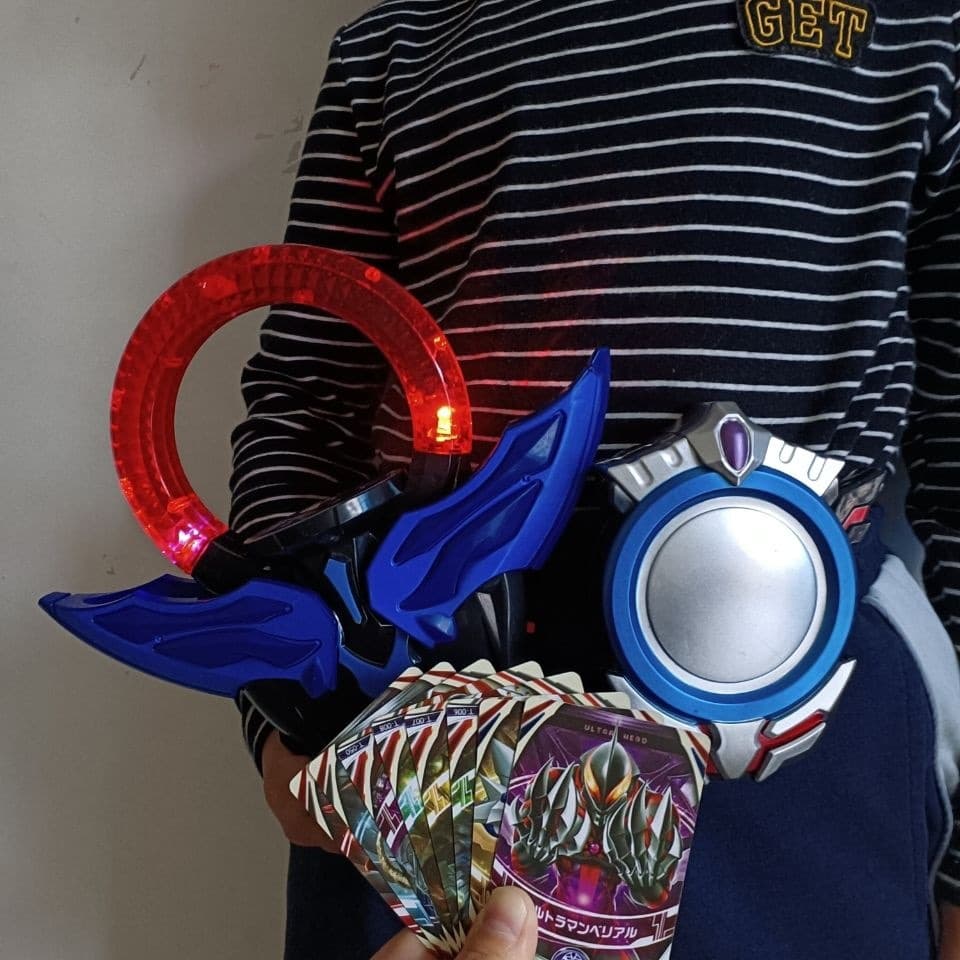 Obu Induction Ring Sublimator Dark Juggler Transformation Device Obu Sound and Light Holy Sword Boys Children's Toy