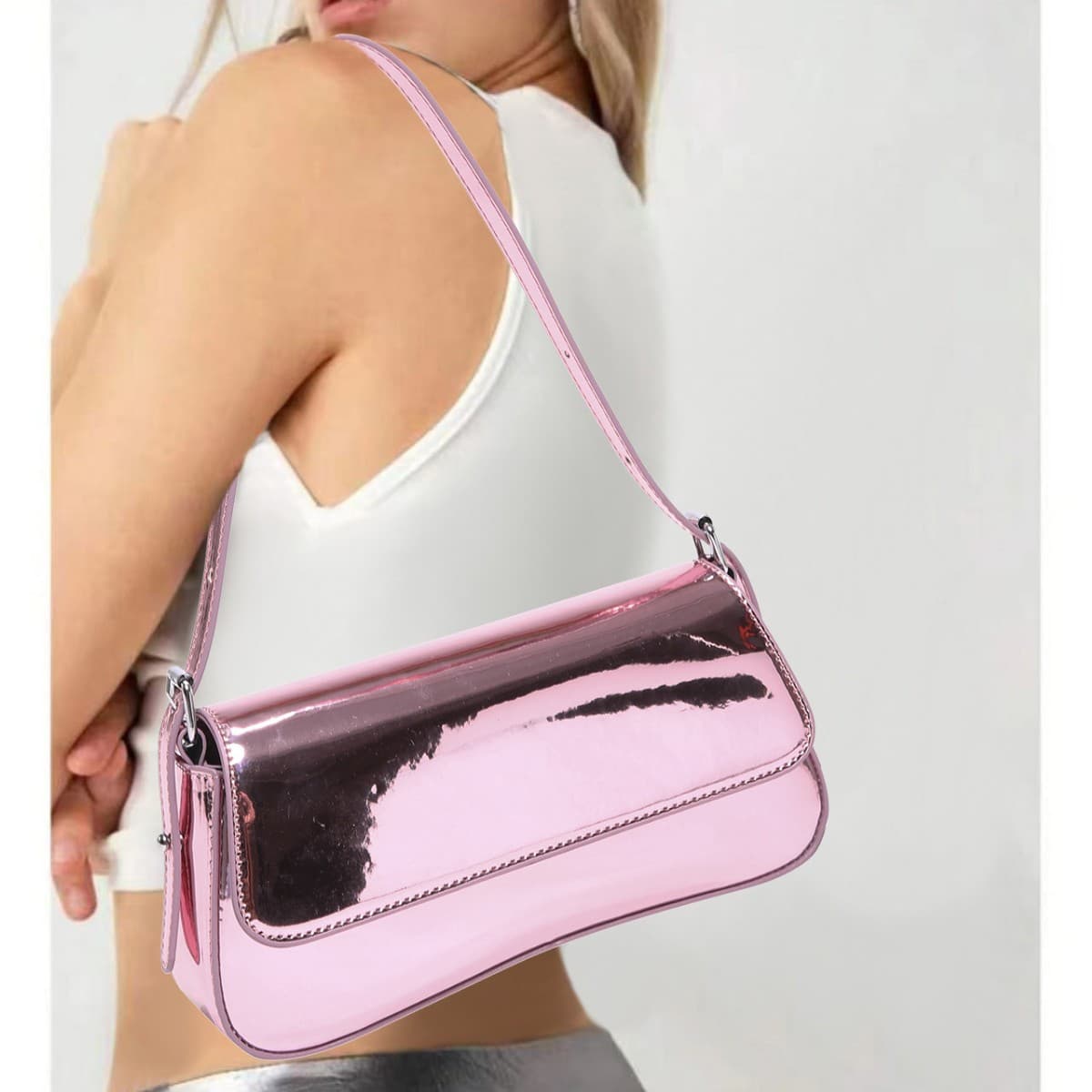 Simple Solid Color Handbag for Women, 2026 New Fashion Versatile Shoulder Commuter Bag, High-Value Crossbody Bag