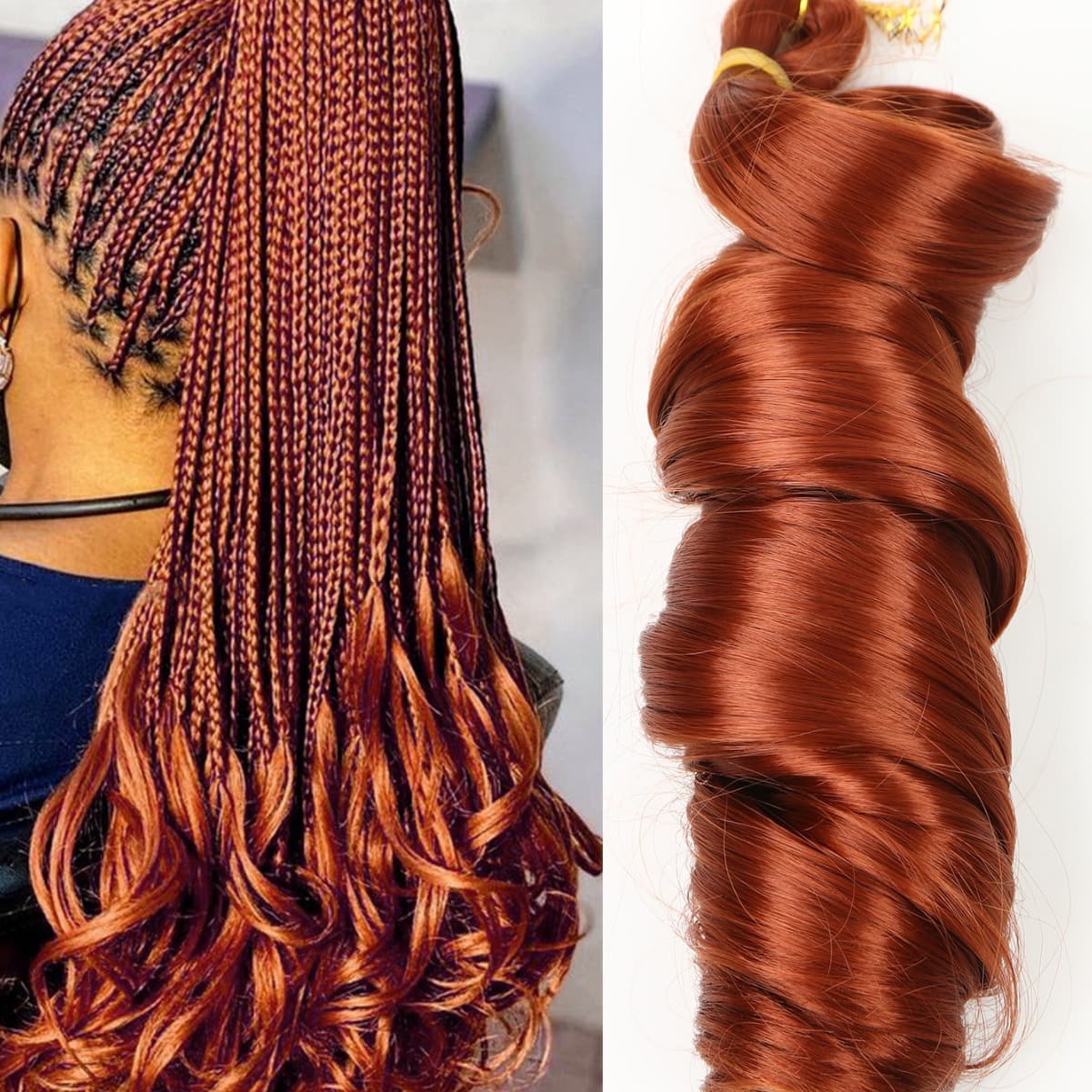 24inch French Loose Wave Pony Curl Crochet Braids Hair