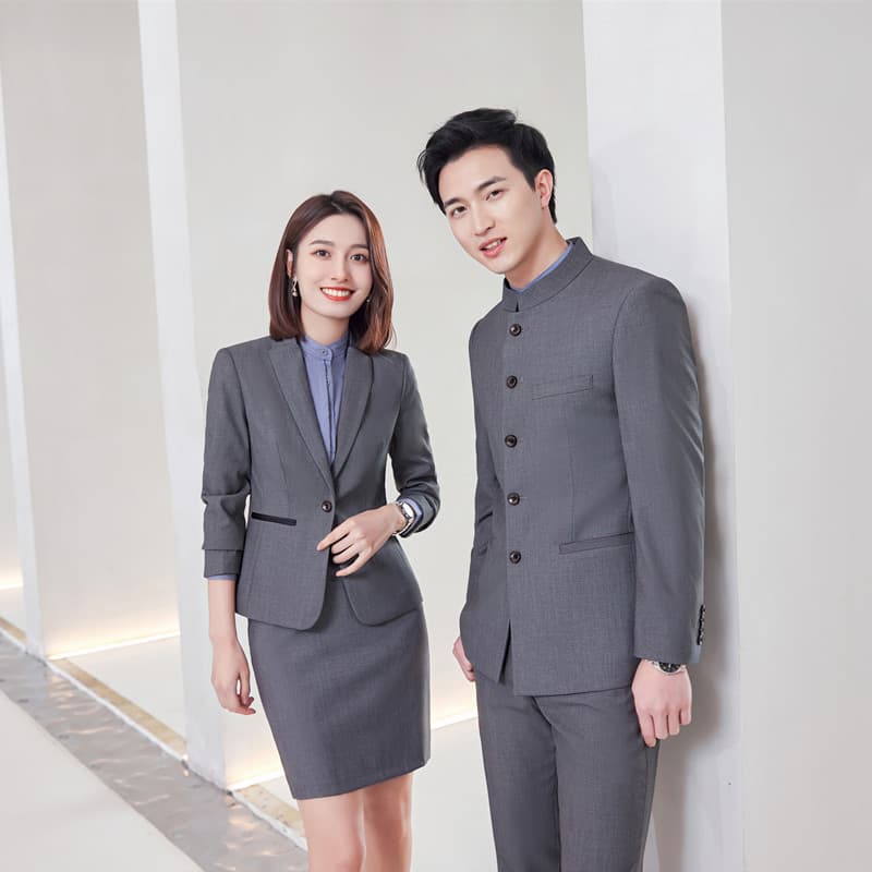 Professional Women's Zhongshan Suit, Men's Stand Collar Suit Set, National Style High-End Teacher Chinese Performance Graduation Uniform