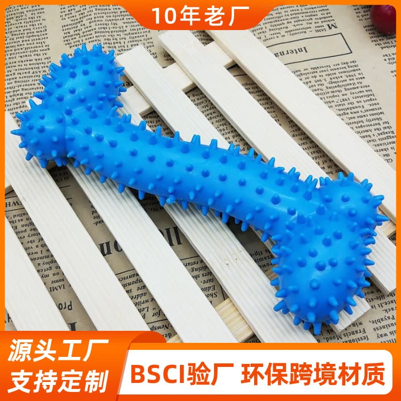 Pet Supplies Cat and Dog Factory Wholesale Tpr Dog Toys with Spiked Bones Dog Resistant to Chewing and Molaring Large and Small