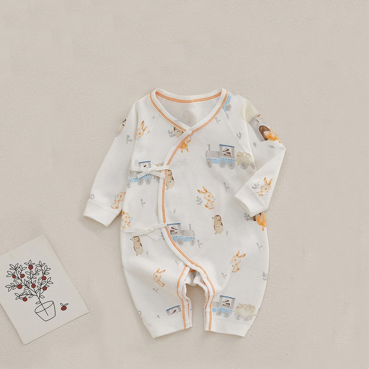 Newborn Baby Clothes 100% Cotton Seamless Kimono Romper Spring Autumn Summer Baby Onesie