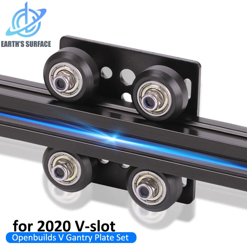 3D Printer Parts V Wheel V-Slot Gantry Plate Pulley Slider for European Standard 2020 Aluminum Profile