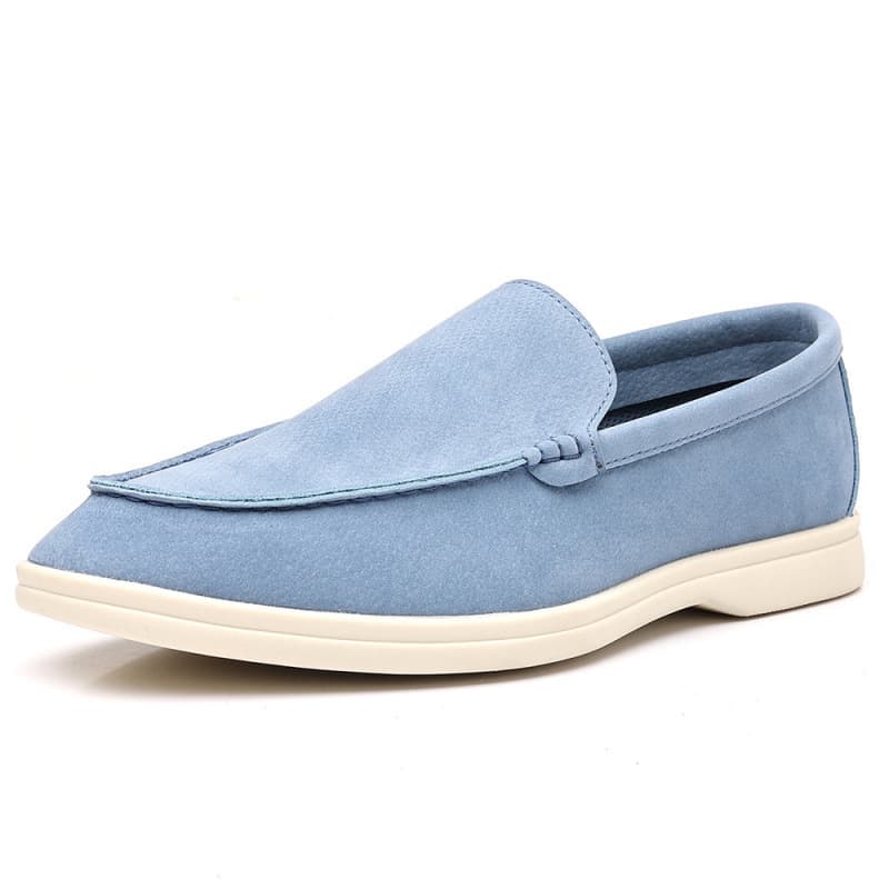 Summer Fashion Blue Loafers Breathable Casual Shoes Men's Export Large Size Driving Shoes Lightweight Slip-On Shoes 48