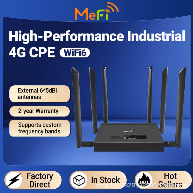 4G Wireless CPE Wireless Router SMA Antenna Metal Case Enterprise Grade SIM Card WiFi Router