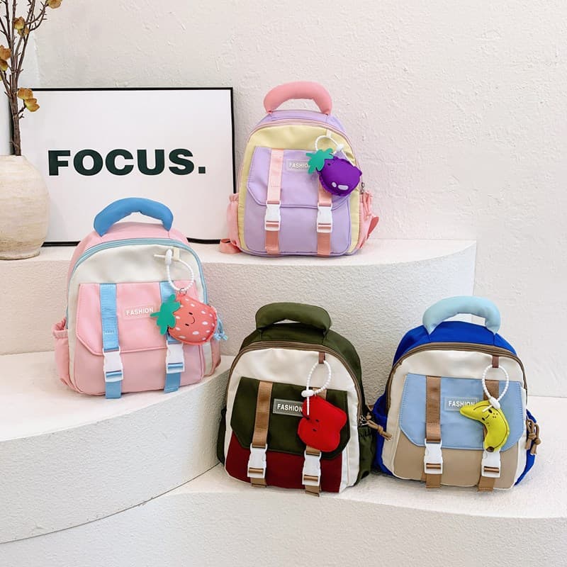 Korean style primary school bag, stylish contrasting color, cute boy and girl backpack, winter new kindergarten children's backpack