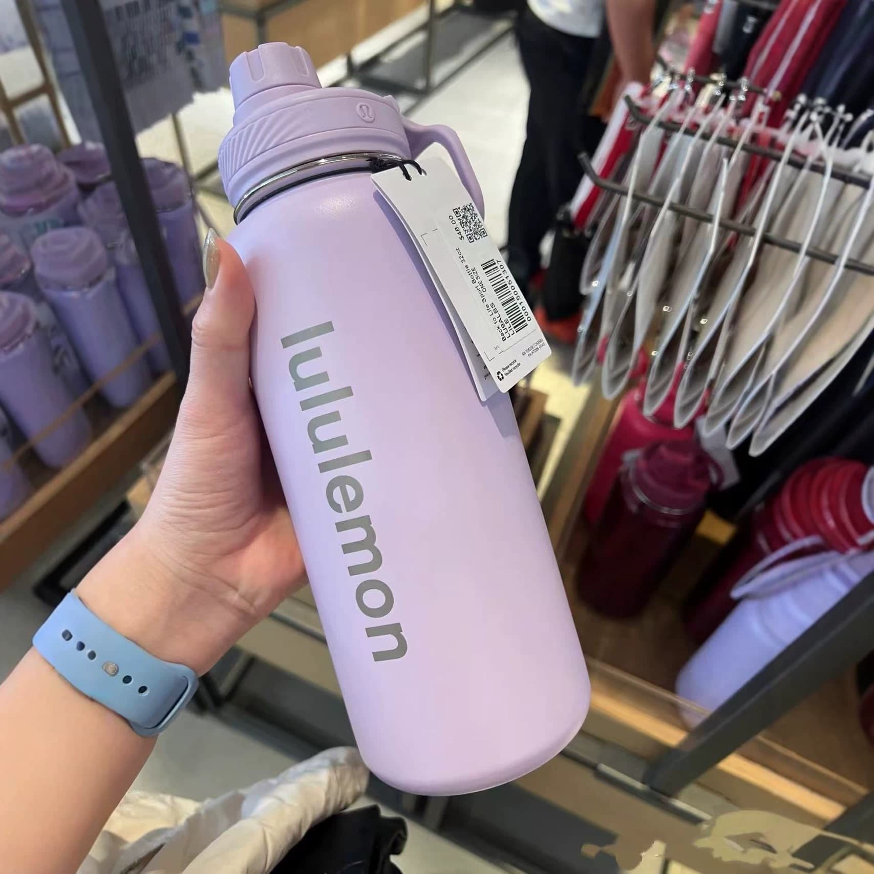 lulu thermos cup Lulu water cup back to life1200ml sports water bottle outdoor travel yoga pot cup