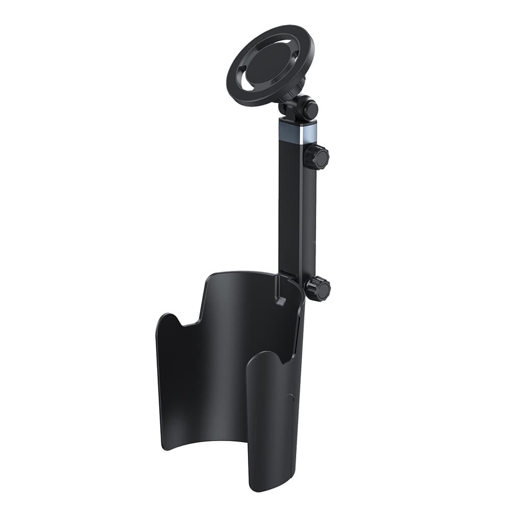 Cross-border Car Magnetic Phone Holder & Cup Holder 2-in-1 Adjustable Telescopic Car Mount Center Console Beverage Stand