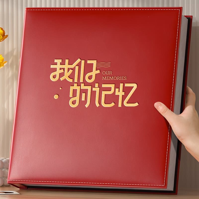 ✅Photo album 6-inch photo album commemorative album large-capacity family couple photo storage album 56-7 inches over-molded
