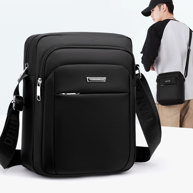 Business commuter men's bag large capacity travel casual men's shoulder bag compact multi-compartment portable men's crossbody bag