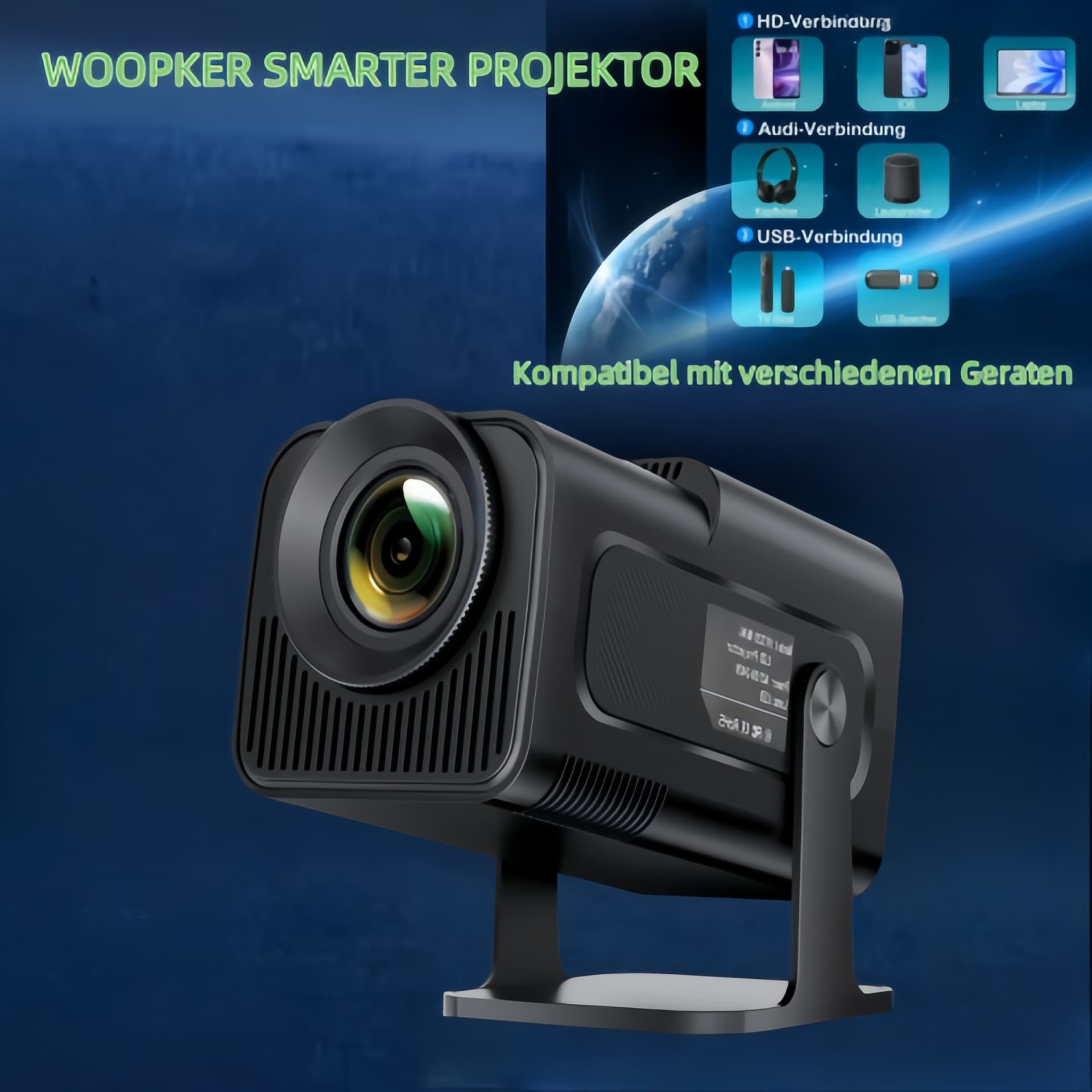 Best-selling Cross-border HY320 Projector 1080P Android 11 HD Home Theater Portable Projector