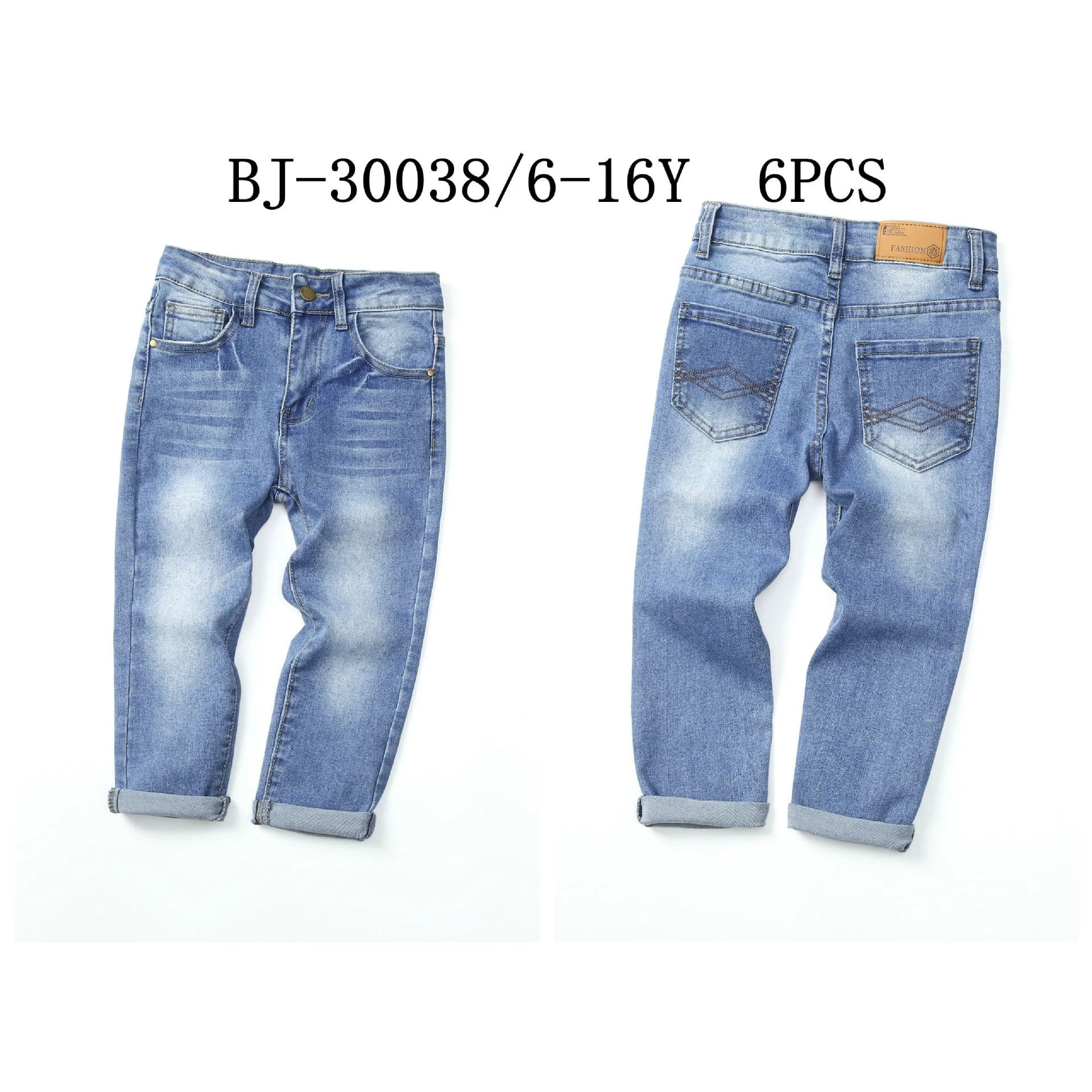 New children's clothing denim, simple and versatile denim trousers for middle and large children, cross-border children's trousers wholesale BOYS JEANS