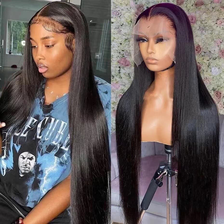 Front Lace Long Straight Hair 2024 AliExpress New European and American Wig Long Hair Lace Wig Set In Stock Generation Hair