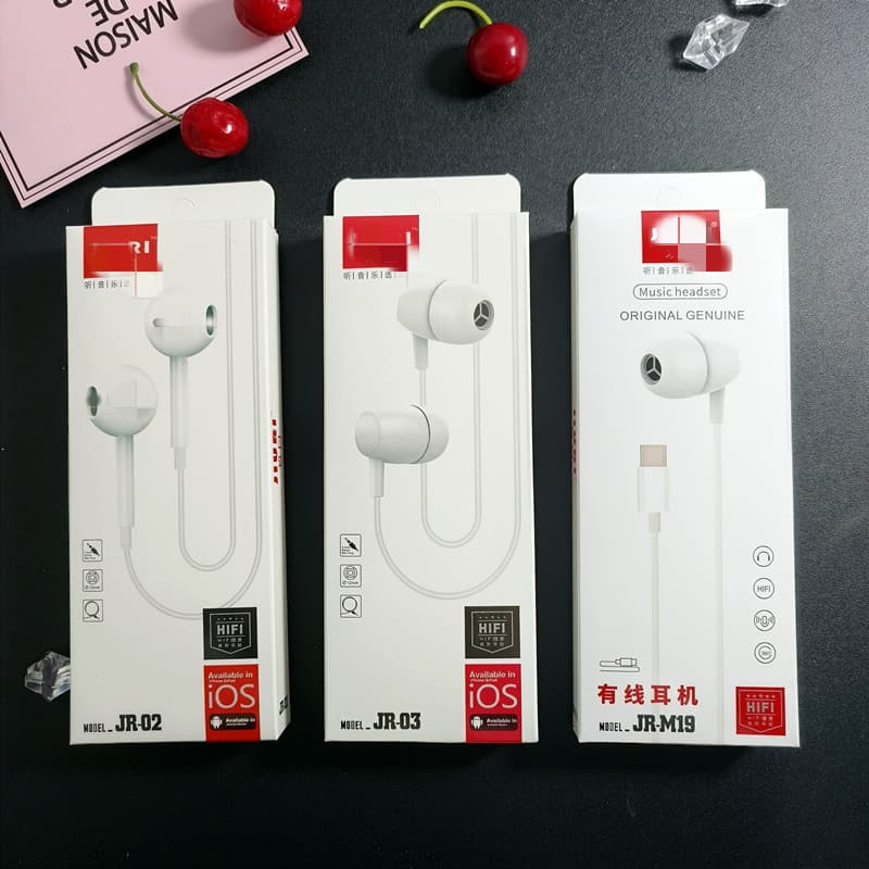 Smartphone Earphone 3.5mm Round Jack / Type-C Wide Port Earphone with Inline Microphone for Calls
