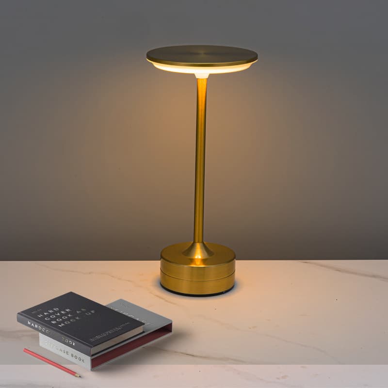 Cross-border LED Induction UFO Touch Desk Lamp, Hotel Restaurant Charging Metal Light Fixture, Retro I-beam Desk Lamp