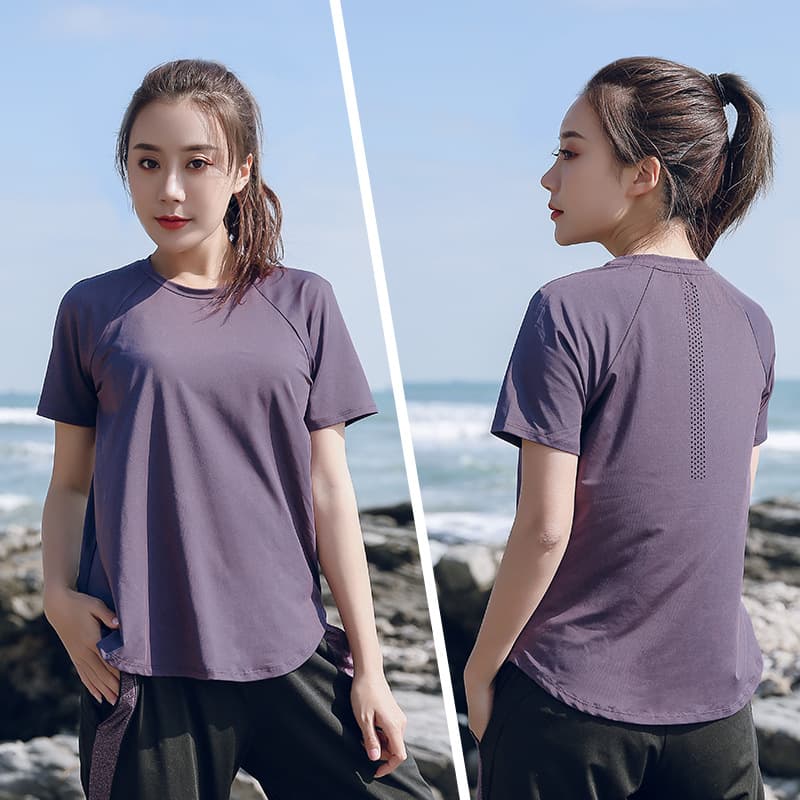 Plus Size Yoga T-Shirt for Women Summer Quick-Dry Fat Loss Top Loose Short Sleeve for Gym Running 200 lbs