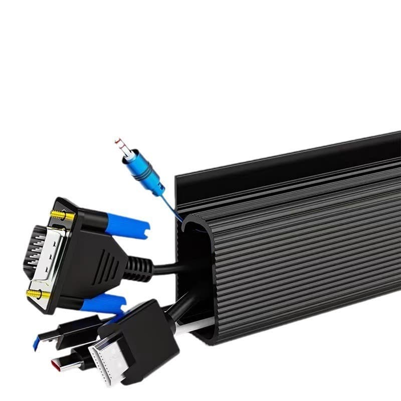 Under-desk cable management rack for computer wires, wire organizer, line fixing duct, desktop cable collection box and tube channel