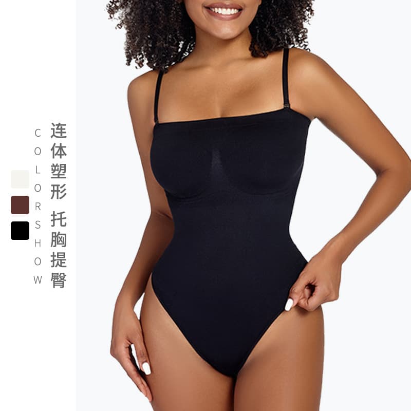 Women's Shapewear Bodysuit Cross-Border Plus Size Tummy Control Strapless Thong Bodysuit