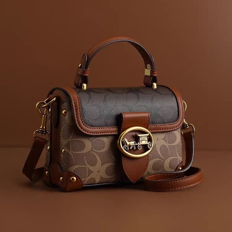 Cross-border Drop Shipping Wholesale 2026 New Premium Contrast Color Box Bag Women's Handheld Crossbody Small Square Bag