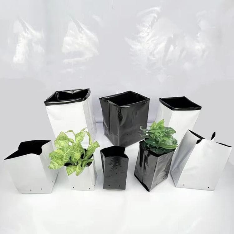 Thickened Black and White Film Planting Bags Made of New Material, UV and Frost Resistant, Large Size for Seedlings, Flowers, Fruits, and Vegetables