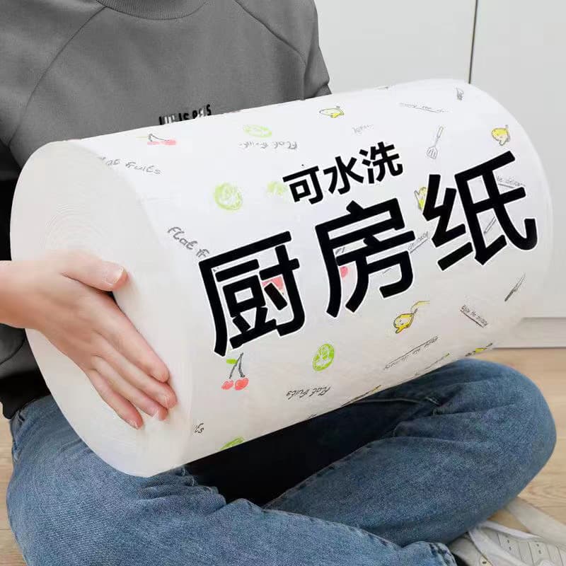Lazy rag wet and dry disposable kitchen paper dishcloth scouring pad water-absorbing oil-absorbing paper housework cleaning