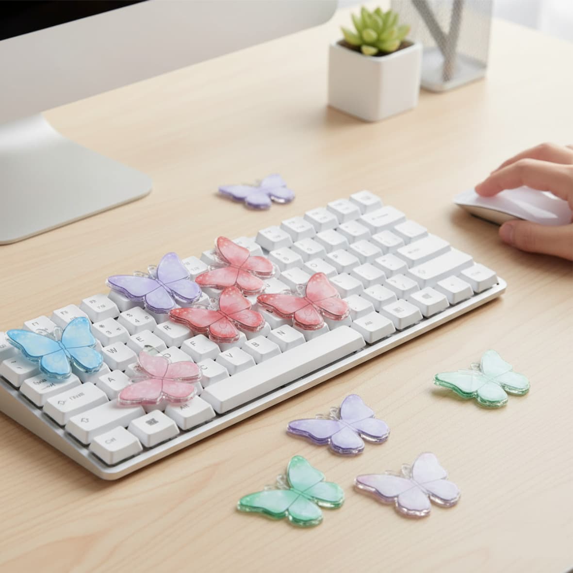 Original Ins-Style Butterfly Clip Acrylic Clip PP Clip for Test Papers, Documents, Photos, Double-Sided Clip