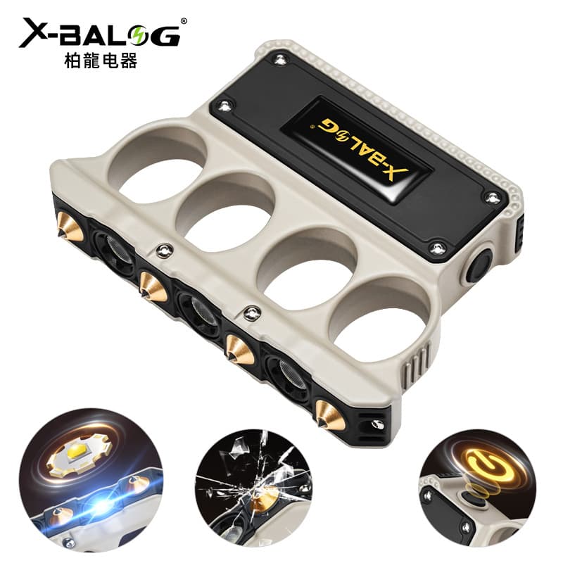 Cross-border new Amazon outdoor self-defense window-breaking high brightness long-lasting aluminum alloy rechargeable multifunctional attack hammer