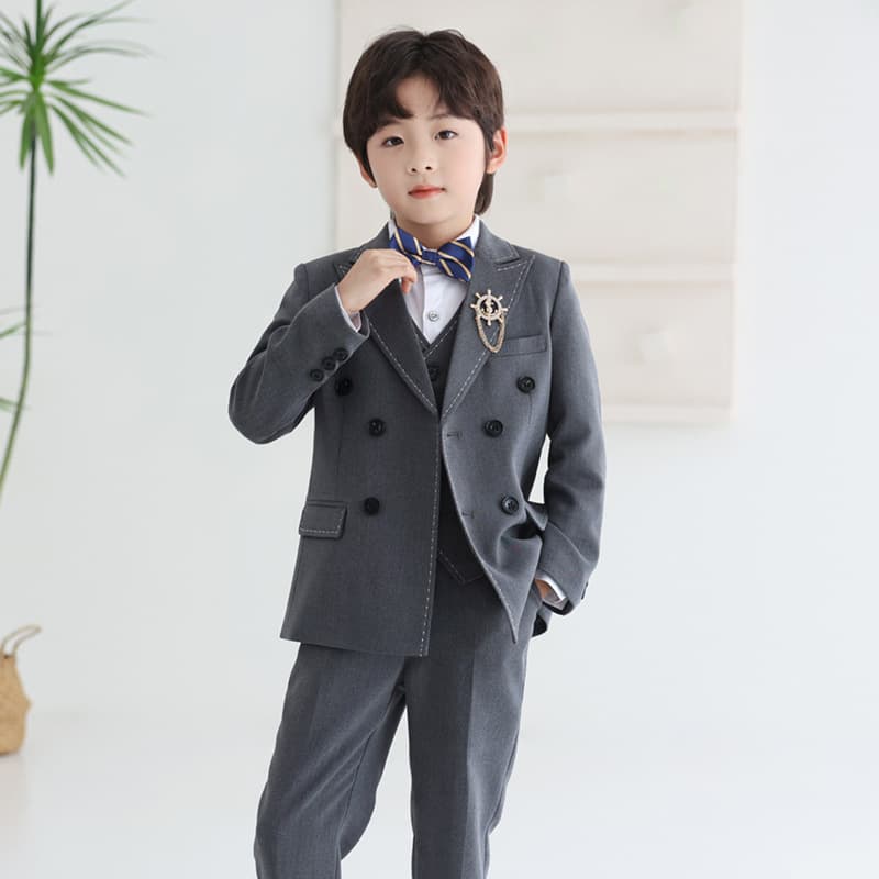 Children's suit set, British style, flower girl/host, first birthday dress, boys' speech, piano, handsome catwalk performance costume