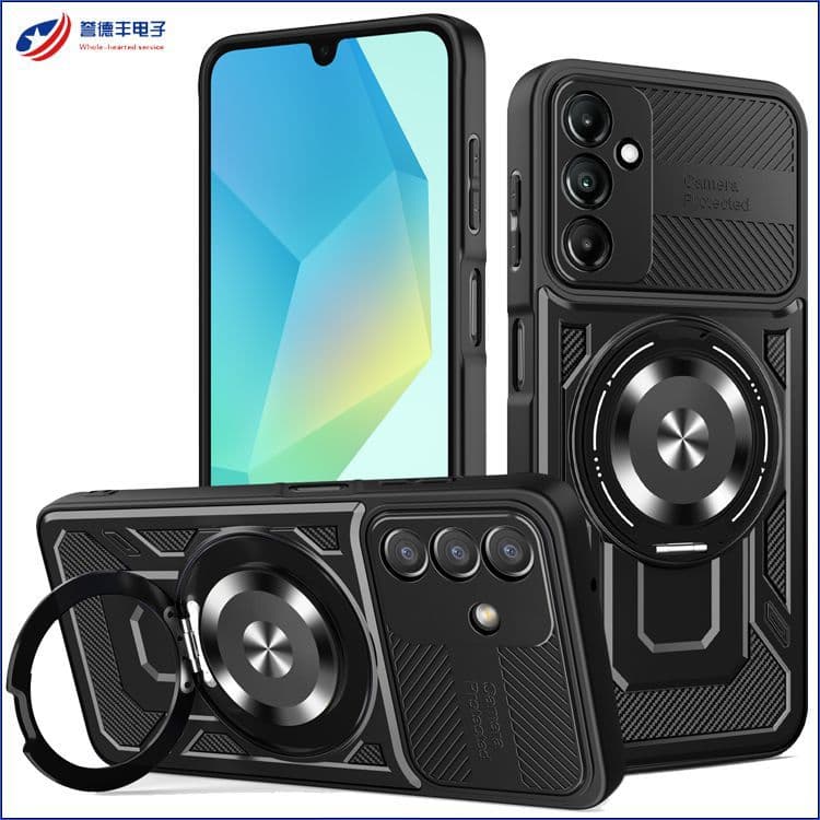 Compatible with Samsung A14 Phone Case, Youjia Skin-Feel Case with Bracket, Magnetic Samsung Shockproof F06 M06 Protective Cover