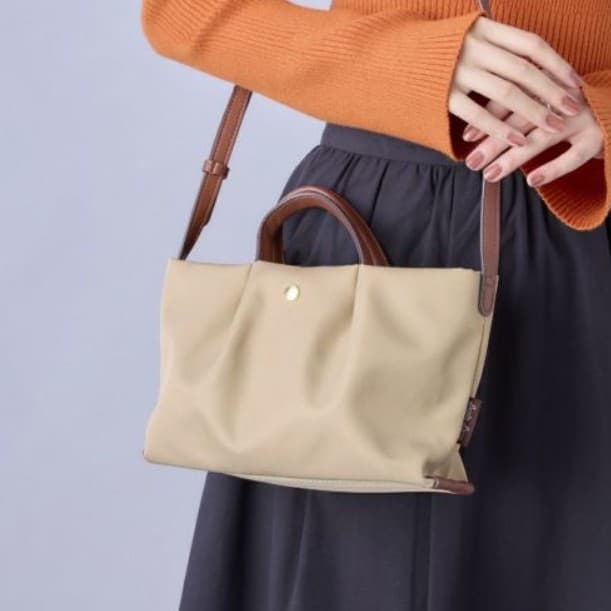 Japanese Shoulder Joy Lightweight Waterproof 2-Way Crossbody Bag Fashionable Shopping Bag Single Strap Versatile Nylon Bag