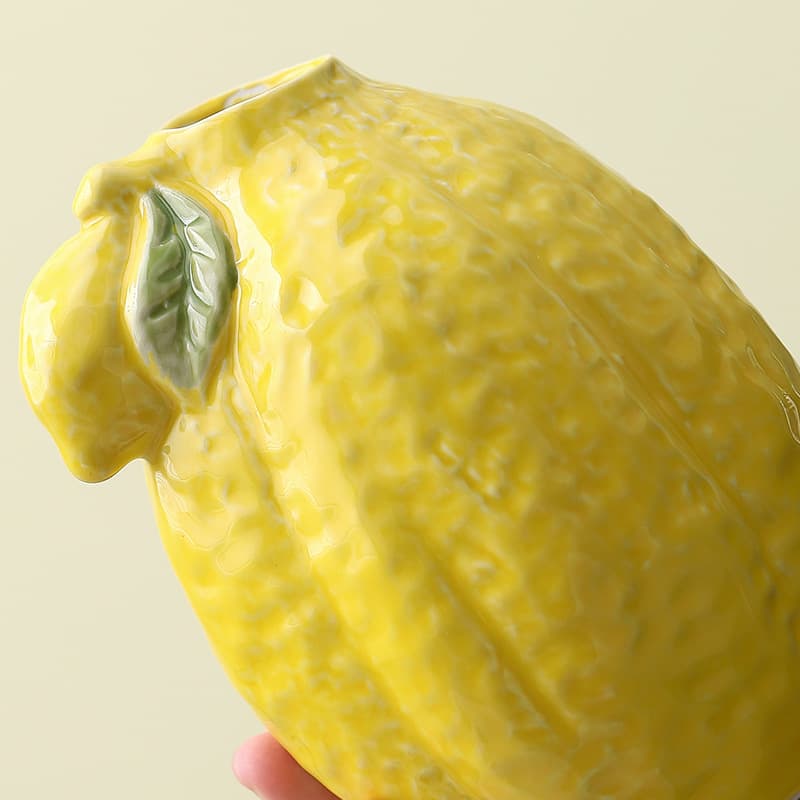 Lemon Ceramic Vase Decor Nordic Ins Style Hydroponic Flower Vase Home Fresh Desktop Decorative Craft
