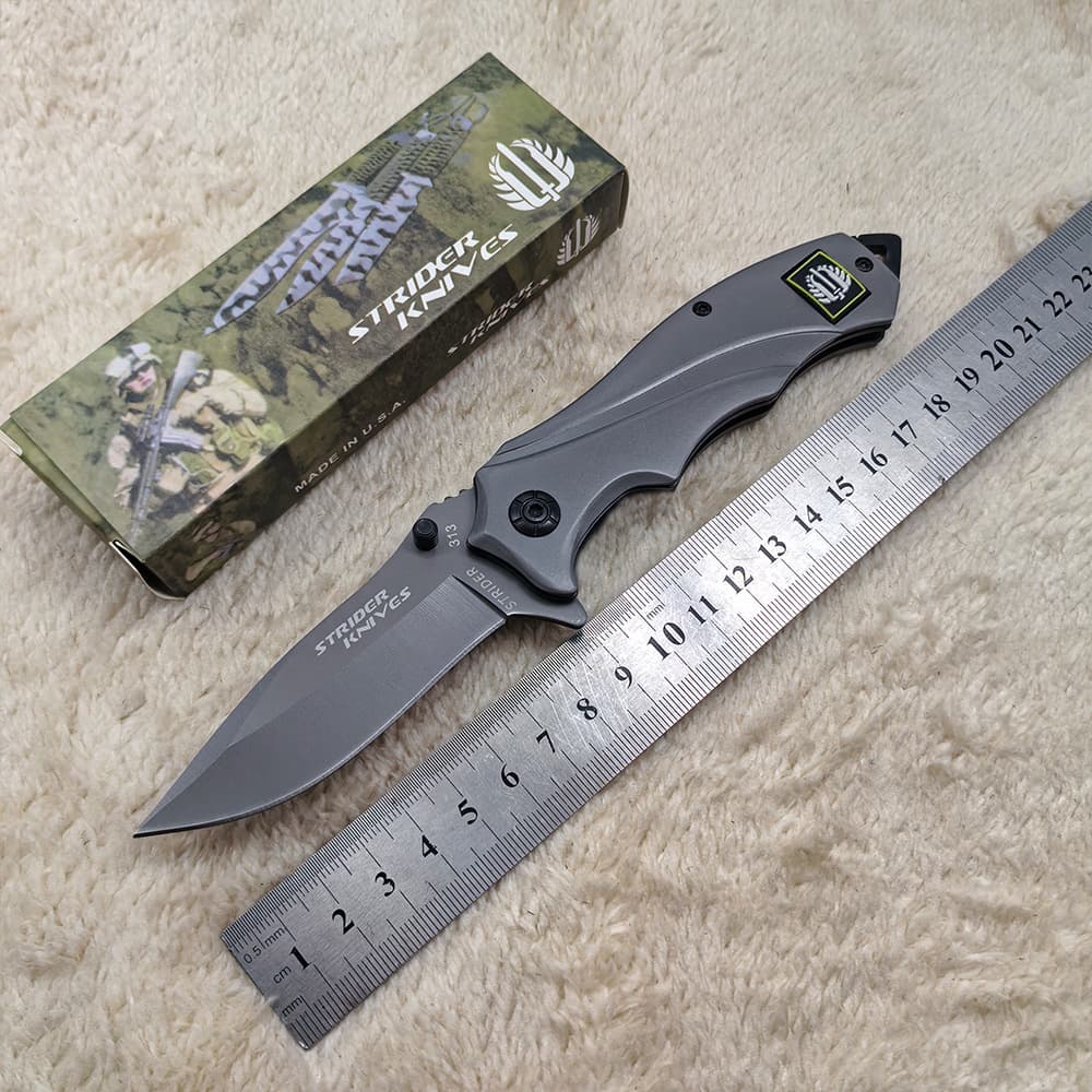 Swiss Mick 313 express field tactical knife high hardness sharp gray titanium folding knife fruit knife