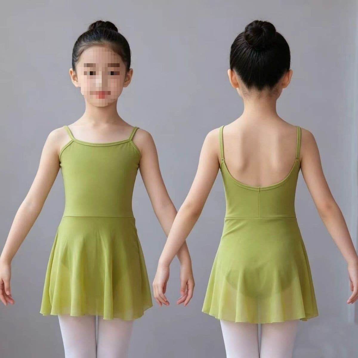 Children's Summer Dancewear Colorful Strap Cape Bodysuit Ballet Dance Leotard for Girls Chinese Dance Training