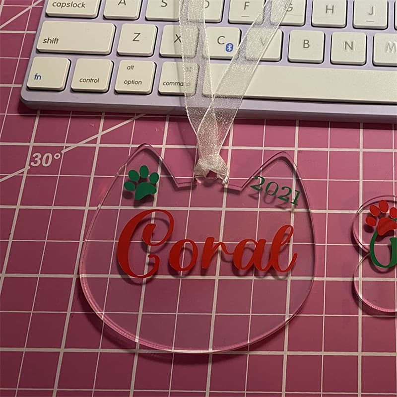 Source acrylic factory transparent blank sheet Christmas tree DIY holiday ornaments cross-border Christmas pendants