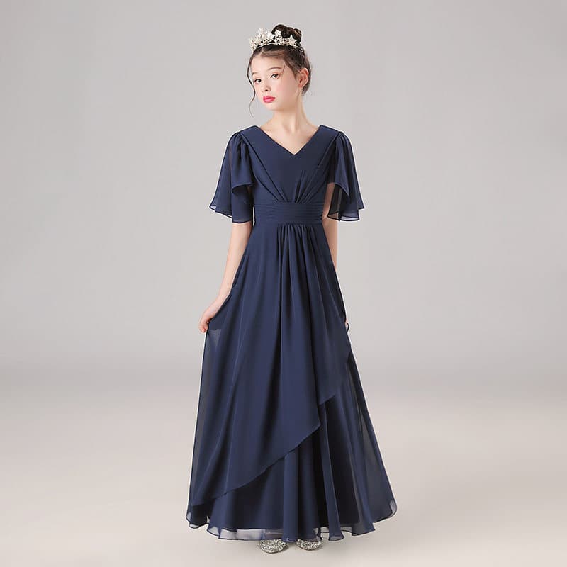 Girls' evening dress, high-end light luxury, niche piano performance, violin performance clothing, host recitation performance skirt