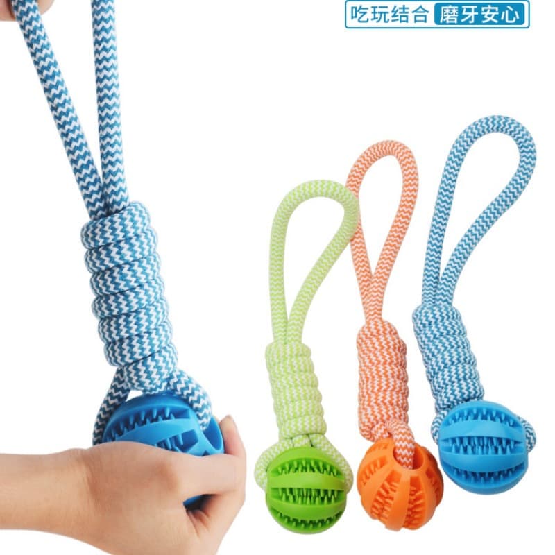 Durable Cotton Rope Ball Dogs Cats Toy Teeth Grinding Food Leaking Pet Supplies Factory Outlet