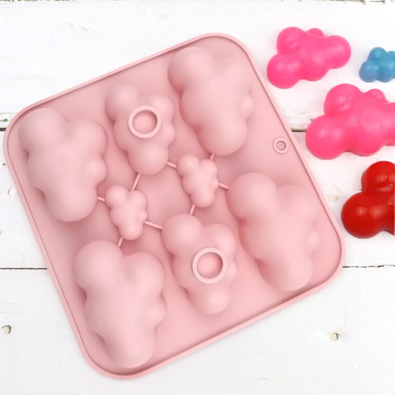 Dobi 8-Cavity Cloud Silicone Cake Mold Chocolate Mold Handmade Soap DIY Baking Creative Tool