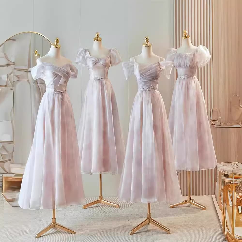 Light Purple Bridesmaid Dress 2026 New Summer-Fall Unique Sisterhood Fairy-Tale Long Dress for Wedding Bridesmaid Gown