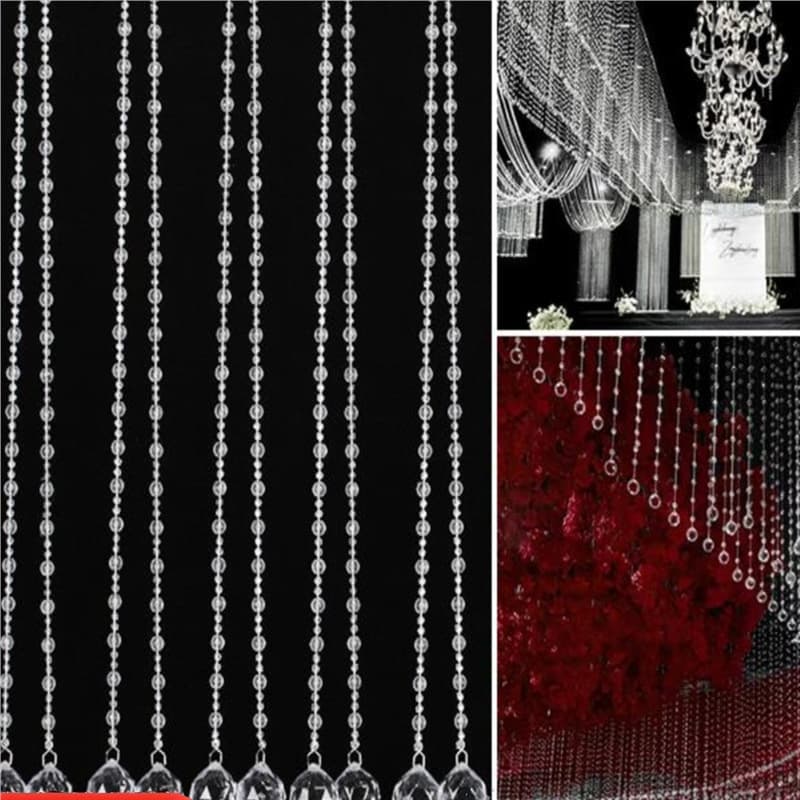 Acrylic Bead Curtain Crystal Drop Decor for Wedding Stage Ceiling