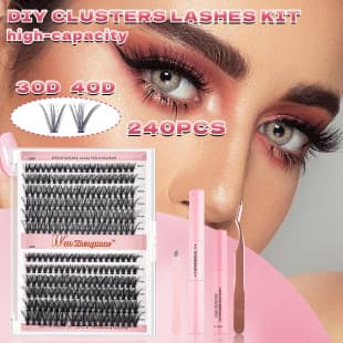 Cross-Border Hot Product DIY Cluster Lashes, 30D 40D Mixed Lashes Set, Export Model